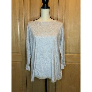 Lilly Pulitzer Women’s S Soft Charla Top With Gold Trim And Ruffled Long Sleeves